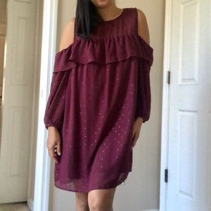 Off Shoulder Dress, Wine Color from Old Navy